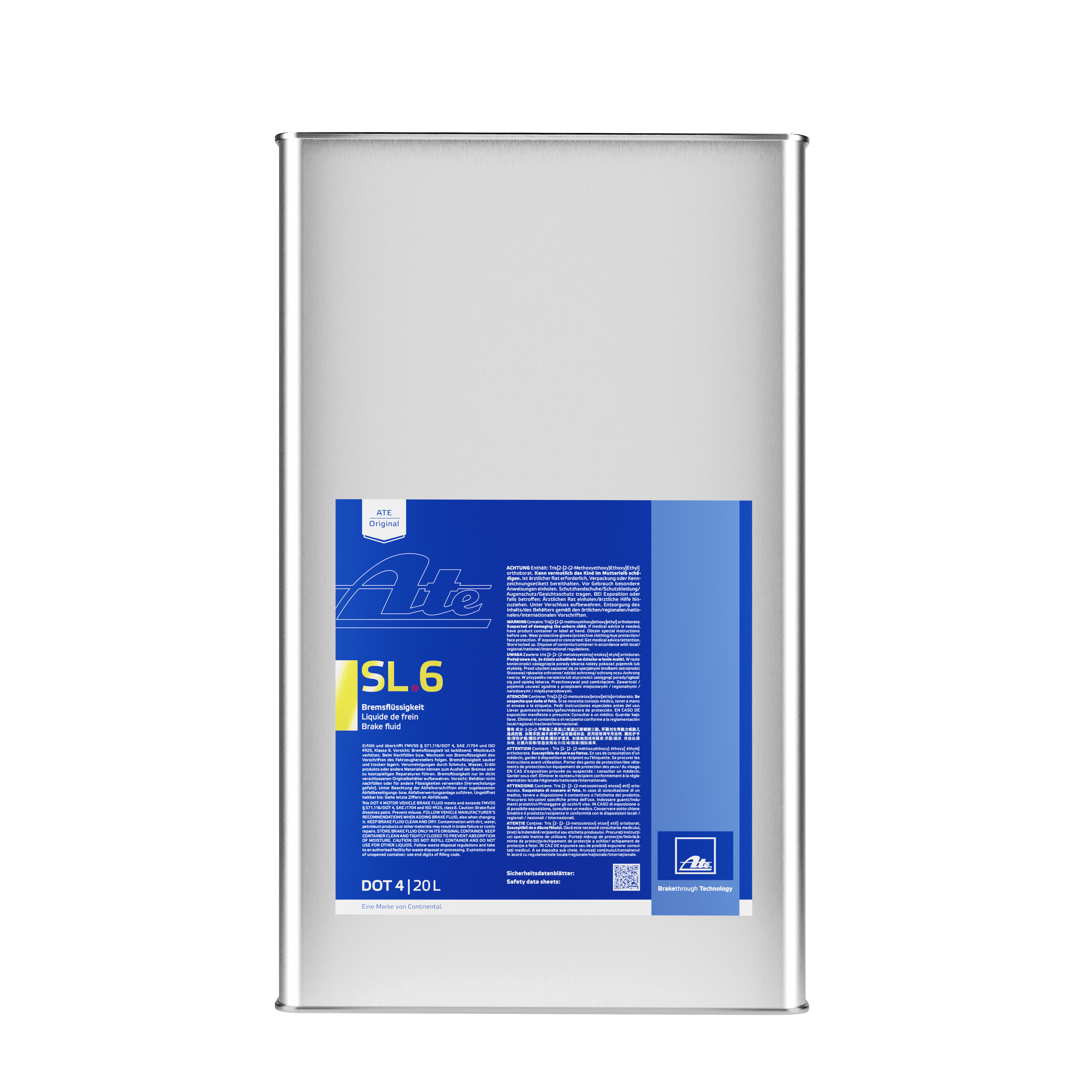ATE Bremsfl&uuml;ssigkeit SL.6 SL6 DOT 4 20L Original Brake Fluid 03.9901-6411.2