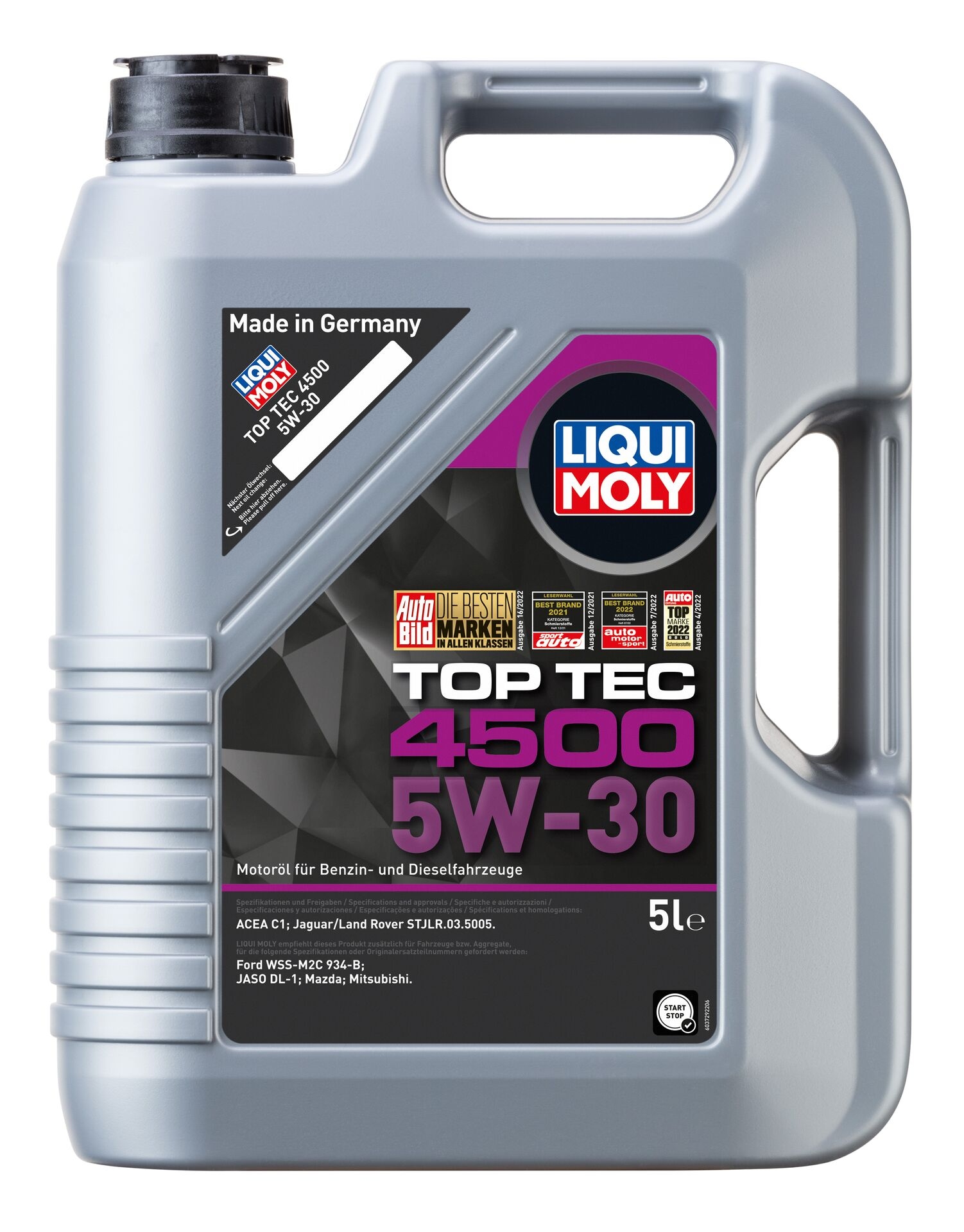 Liqui Moly 1x LM3729 5l Leichtlauf Motor&ouml;l Top Tec 4500 5W-30