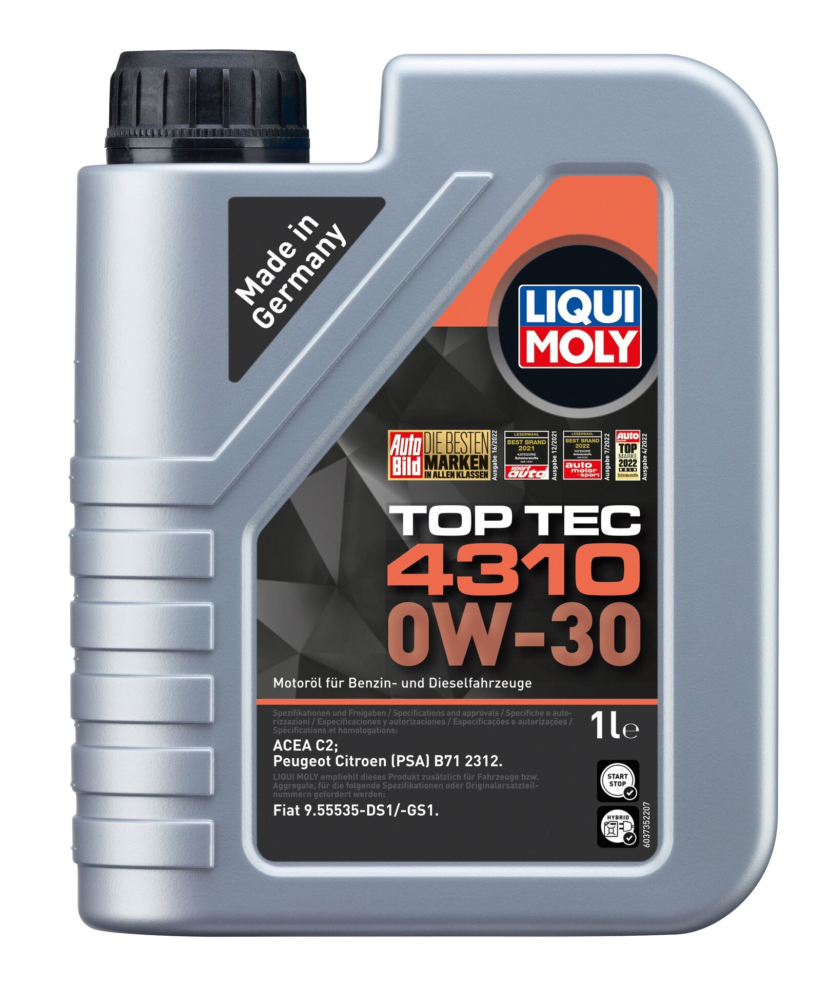 Liqui Moly 1x LM3735 1l Leichtlauf Motor&ouml;l Top Tec 4310 0W-30