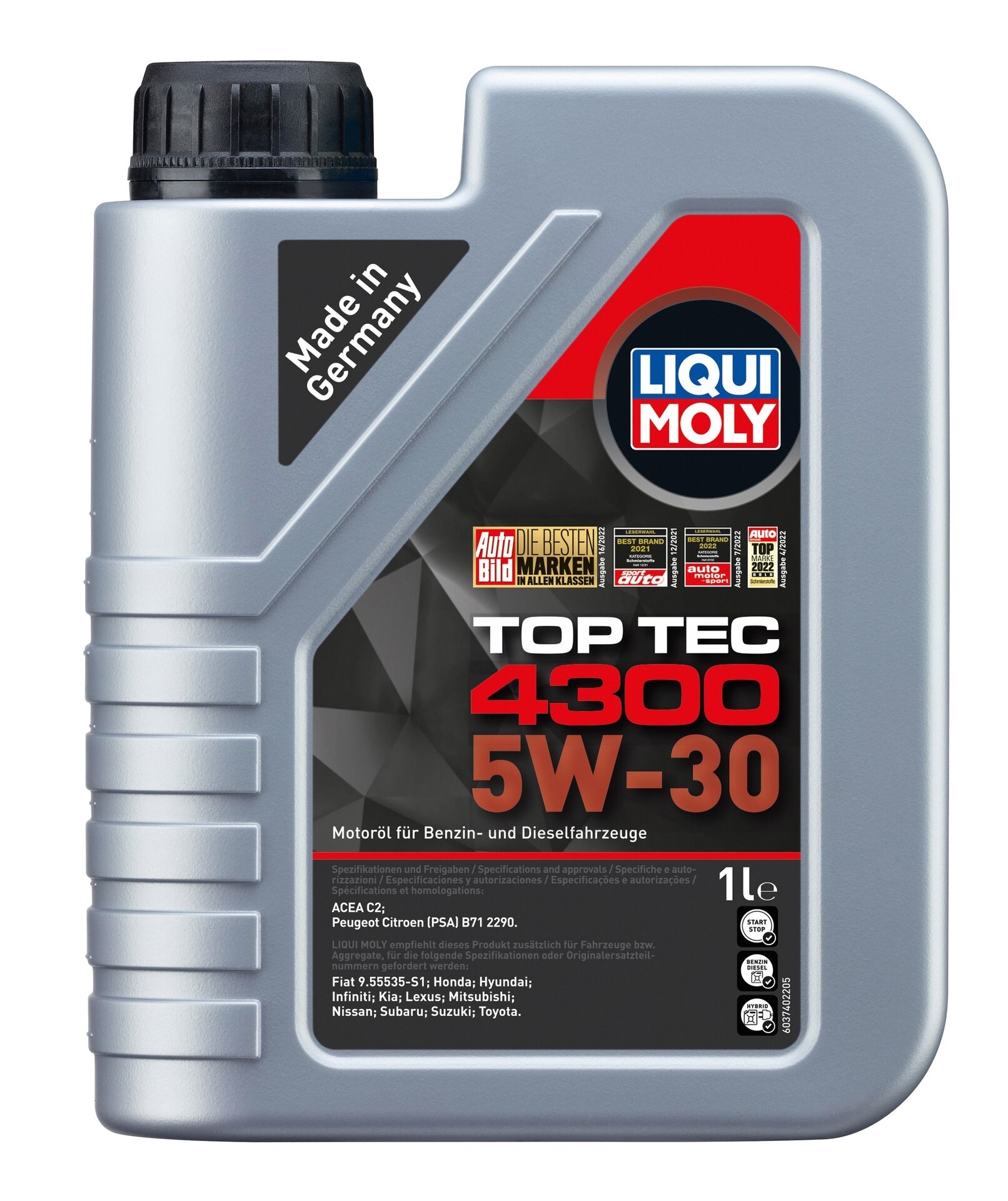 Liqui Moly 1x LM3740 1l leichtlauf Motor&ouml;l Top Tec 4300 5W-30