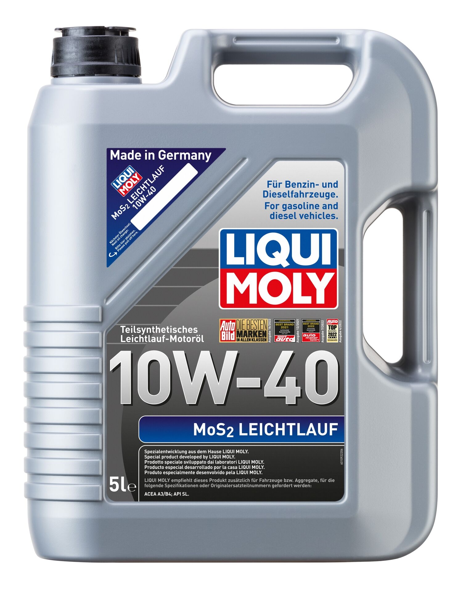 Liqui Moly 1x LM1092 5l MoS2 Leichtlauf&ouml;l teilsnthetisch 10W-40 5l