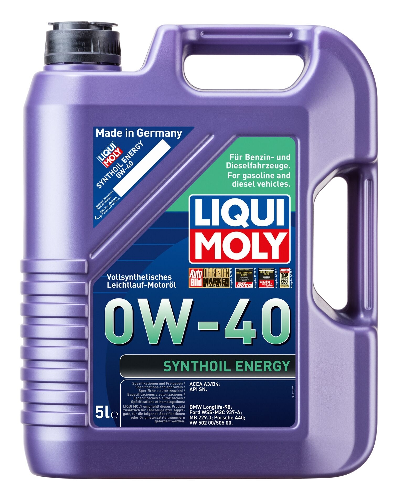 Liqui Moly 1x LM1361 5l Synthoil Energy 0W-40 Vollsynthetisches Motoren&ouml;l