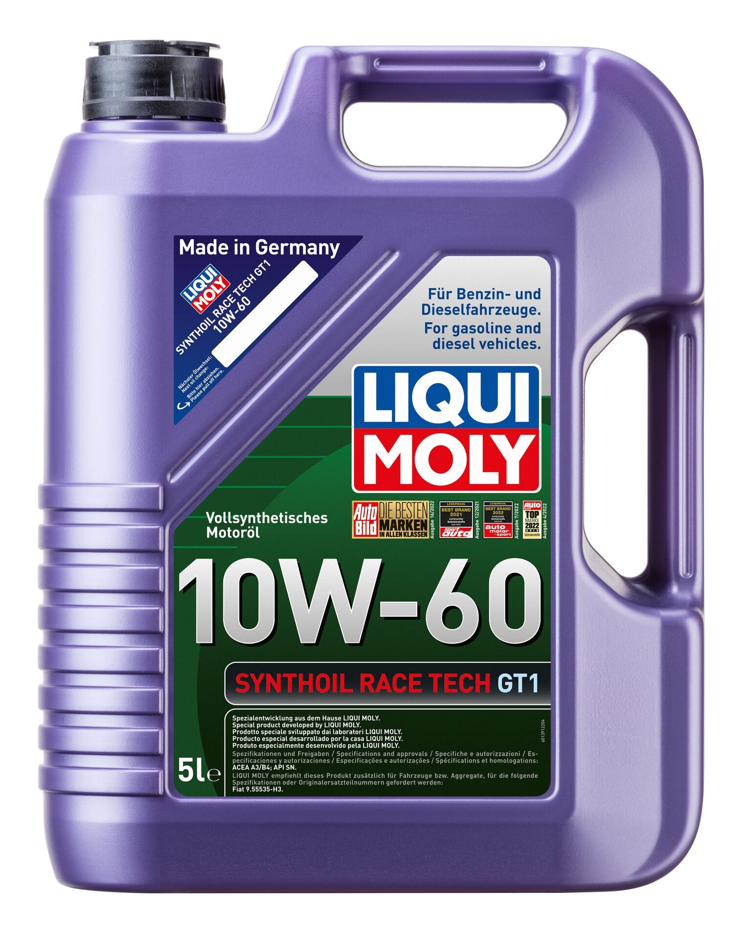Liqui Moly 1x LM13891 5l synthetisches Motor&ouml;l Synthoil Race Tech GT1 10W-60