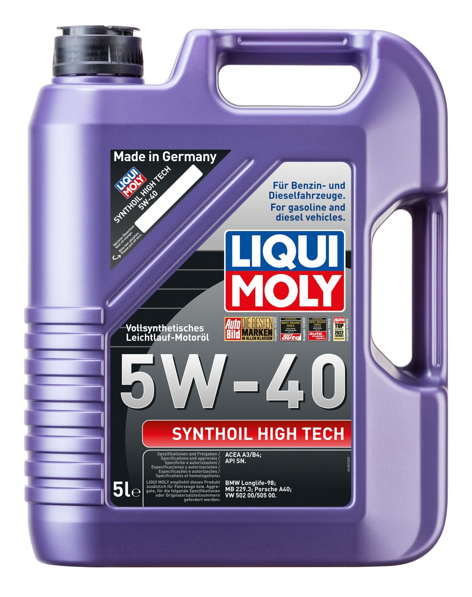Liqui Moly 1x LM1307 5l vollsynthetisches Motor&ouml;l Synthoil HighTech 5W-40