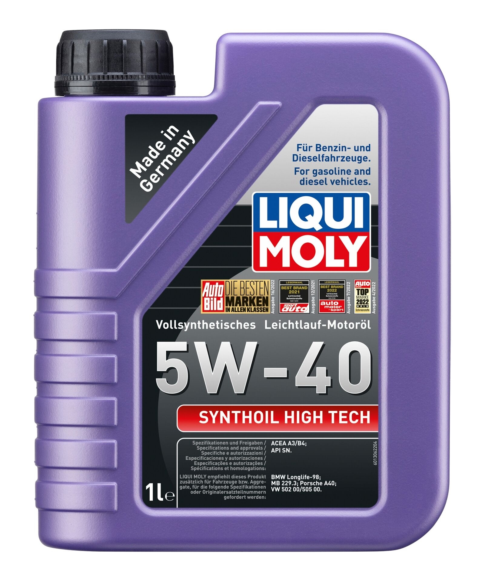 Liqui Moly 1x LM1306 1l vollsynthetisches Motor&ouml;l Synthoil HighTech 5W-40