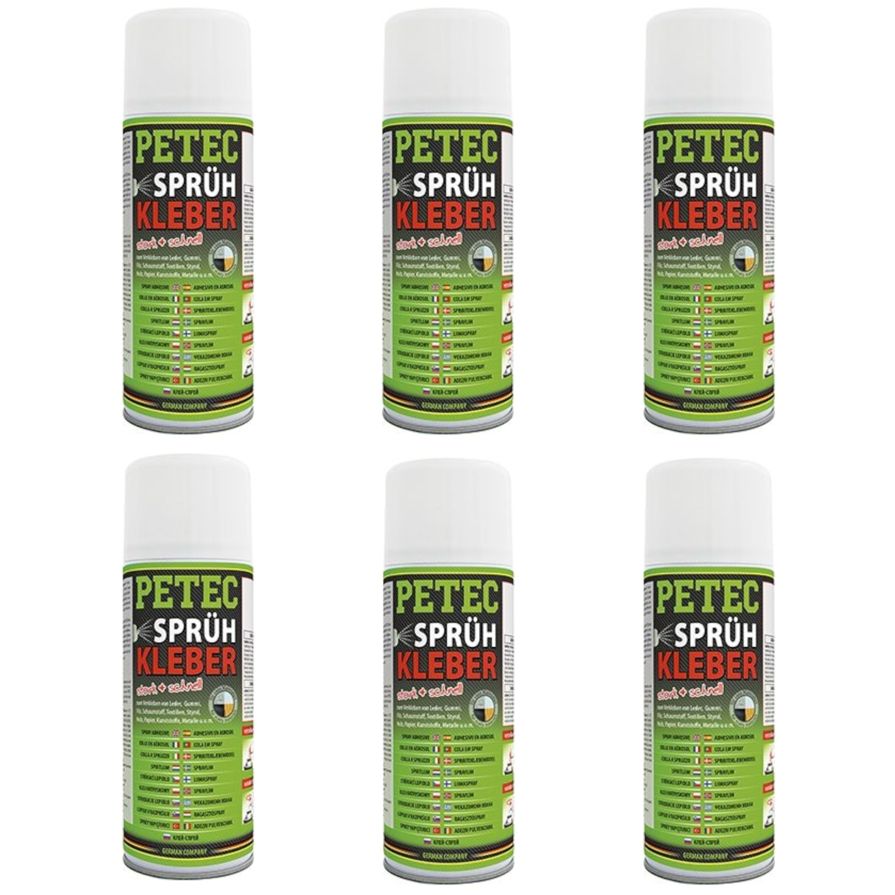 Petec_bundle 6X PETEC SPR&Uuml;HKLEBER Kontaktkleber 400 ML 94340