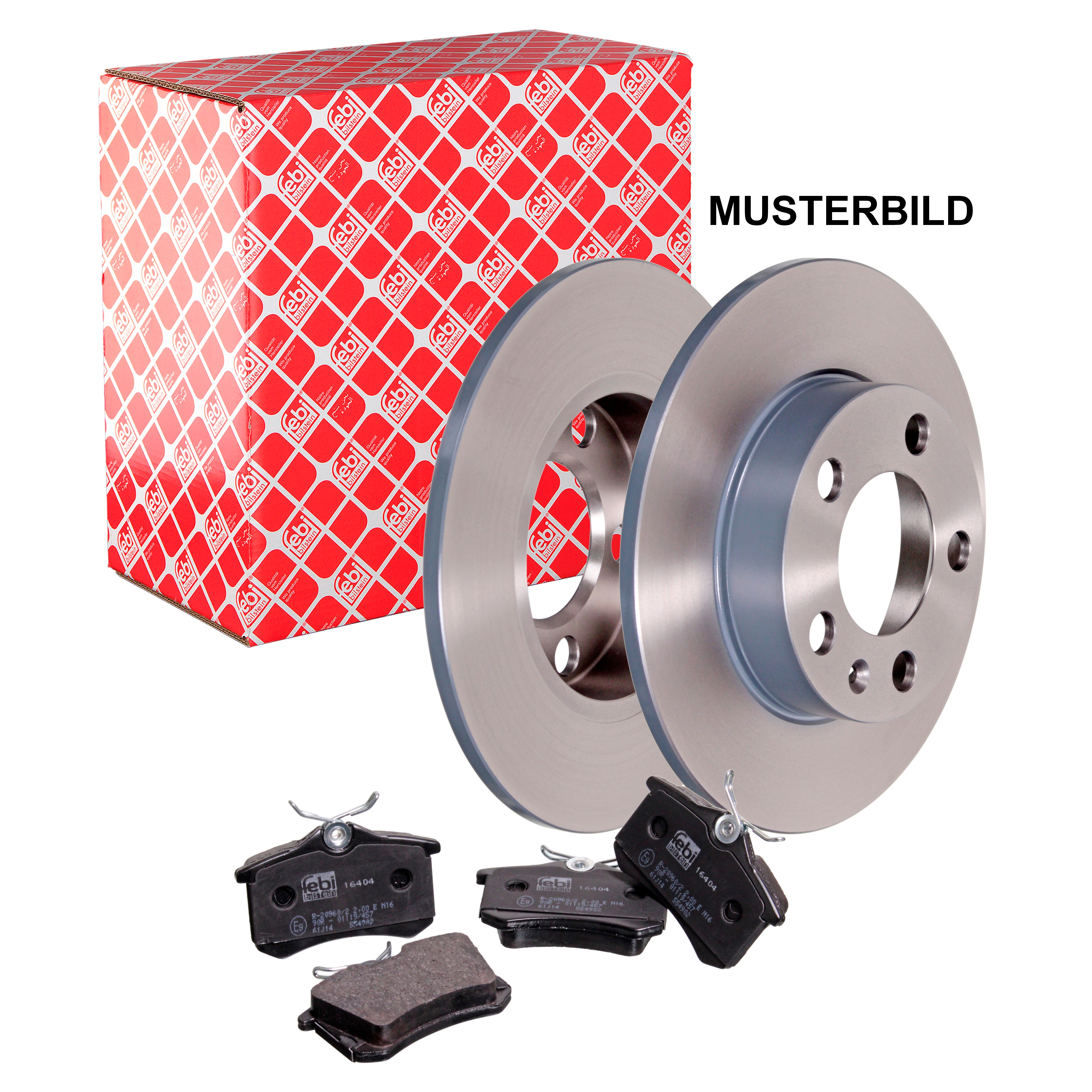 FEBI BILSTEIN Bremsenset Bremsscheiben + Bremsbel&auml;ge vorne Fiat Grande Punto