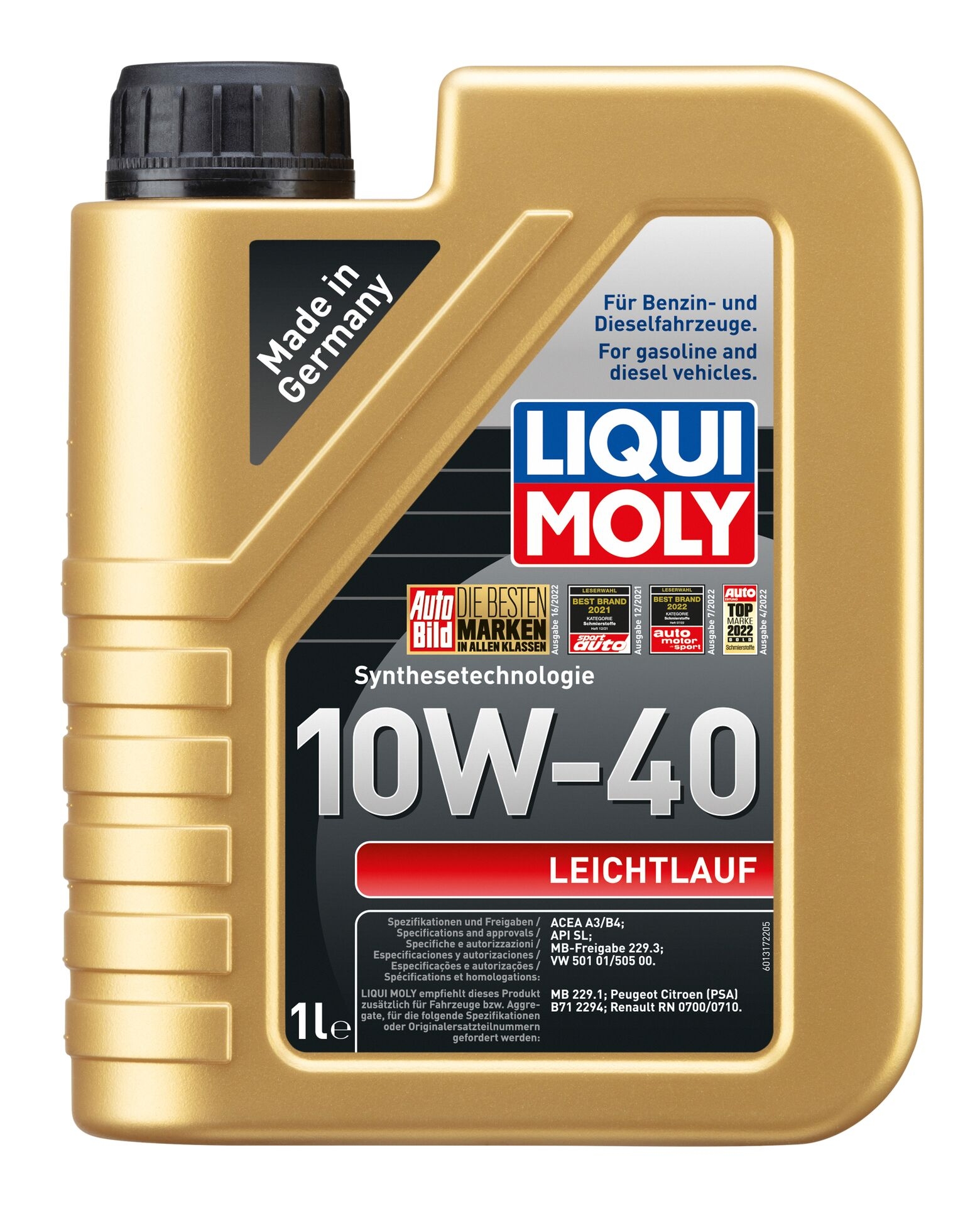 Liqui Moly 1x LM1317 1l Motor&ouml;l Leichtlauf 10W-40