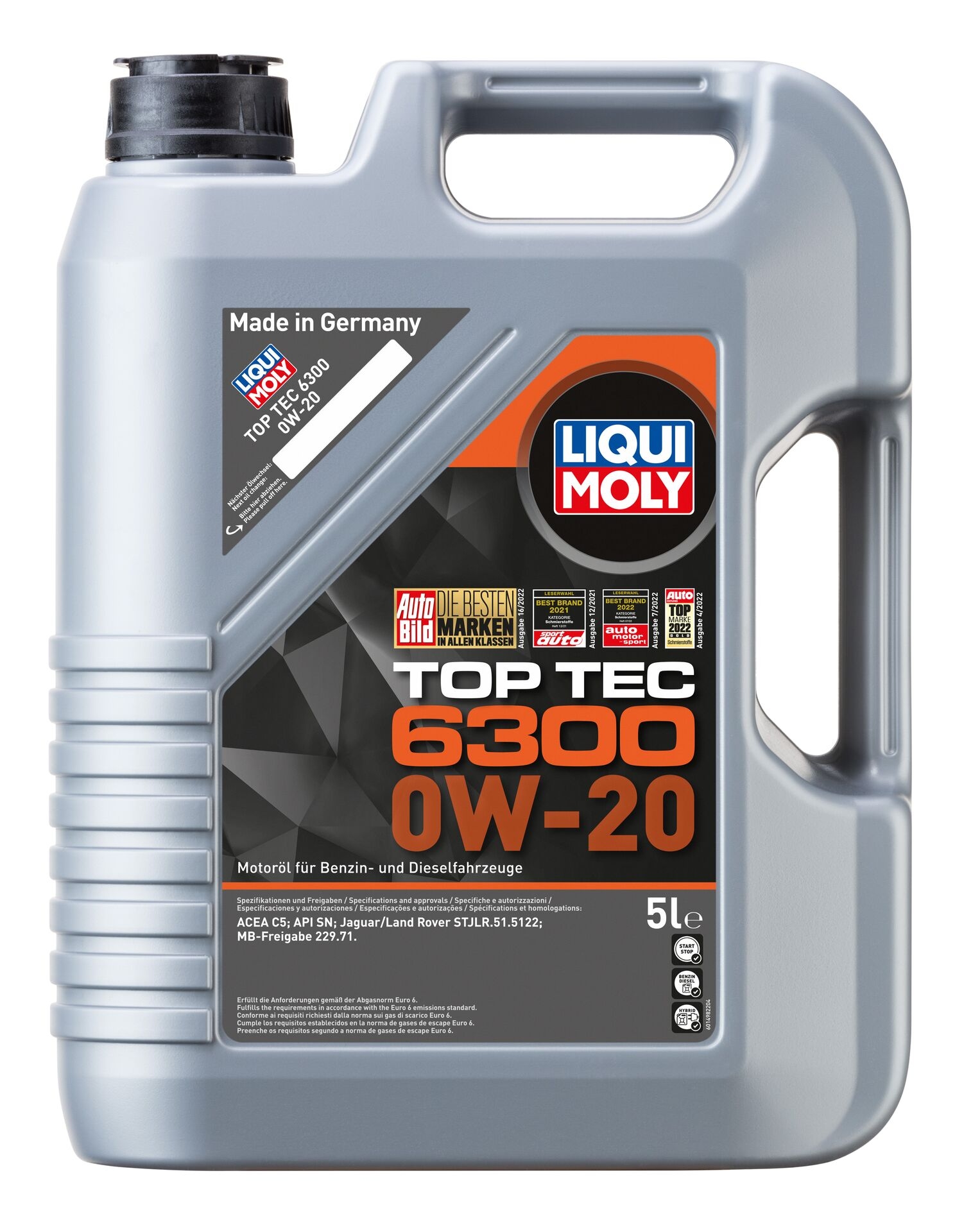 Liqui Moly 1x LM21211 5l Top Tec 6300 0W-20 Motoren&ouml;l
