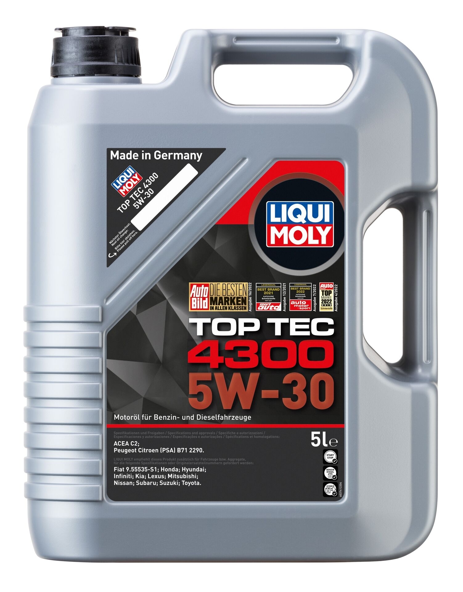 Liqui Moly 1x LM3741 5l Top Tec 4300 5W-30 Leichtlauf Motor&ouml;l