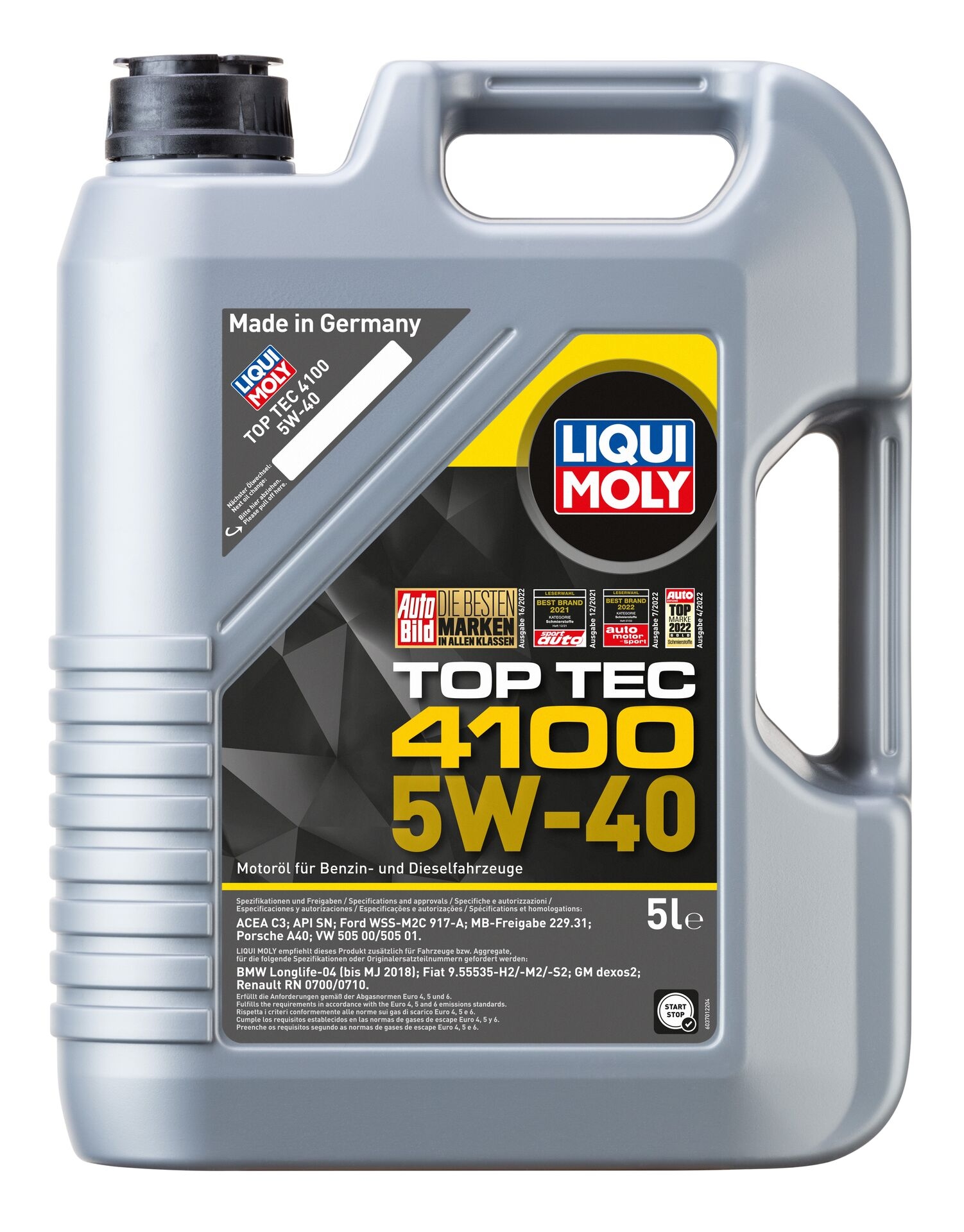 Liqui Moly 1x LM3701 5l Top Tec 4100 5W-40 Leichtlauf Motor-&Ouml;l