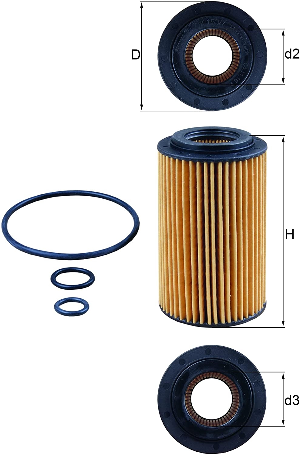 Mahle &Ouml;lfilter OX 153/7D2 f&uuml;r CHRYSLER MERCEDES-BENZ INFINITI LAND ROVER