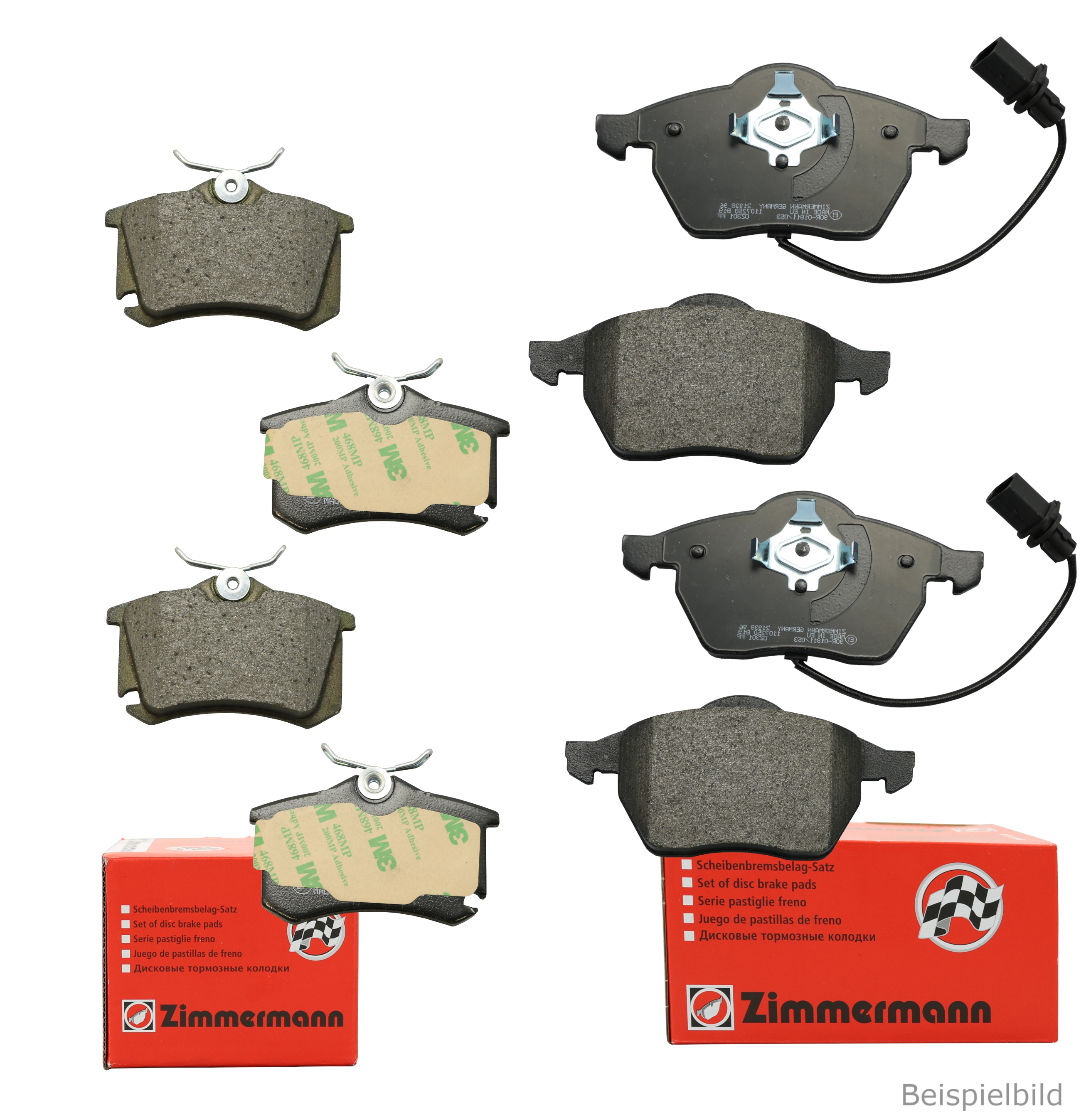 Zimmermann Bremsenset Bremsbel&auml;ge vorne + hinten