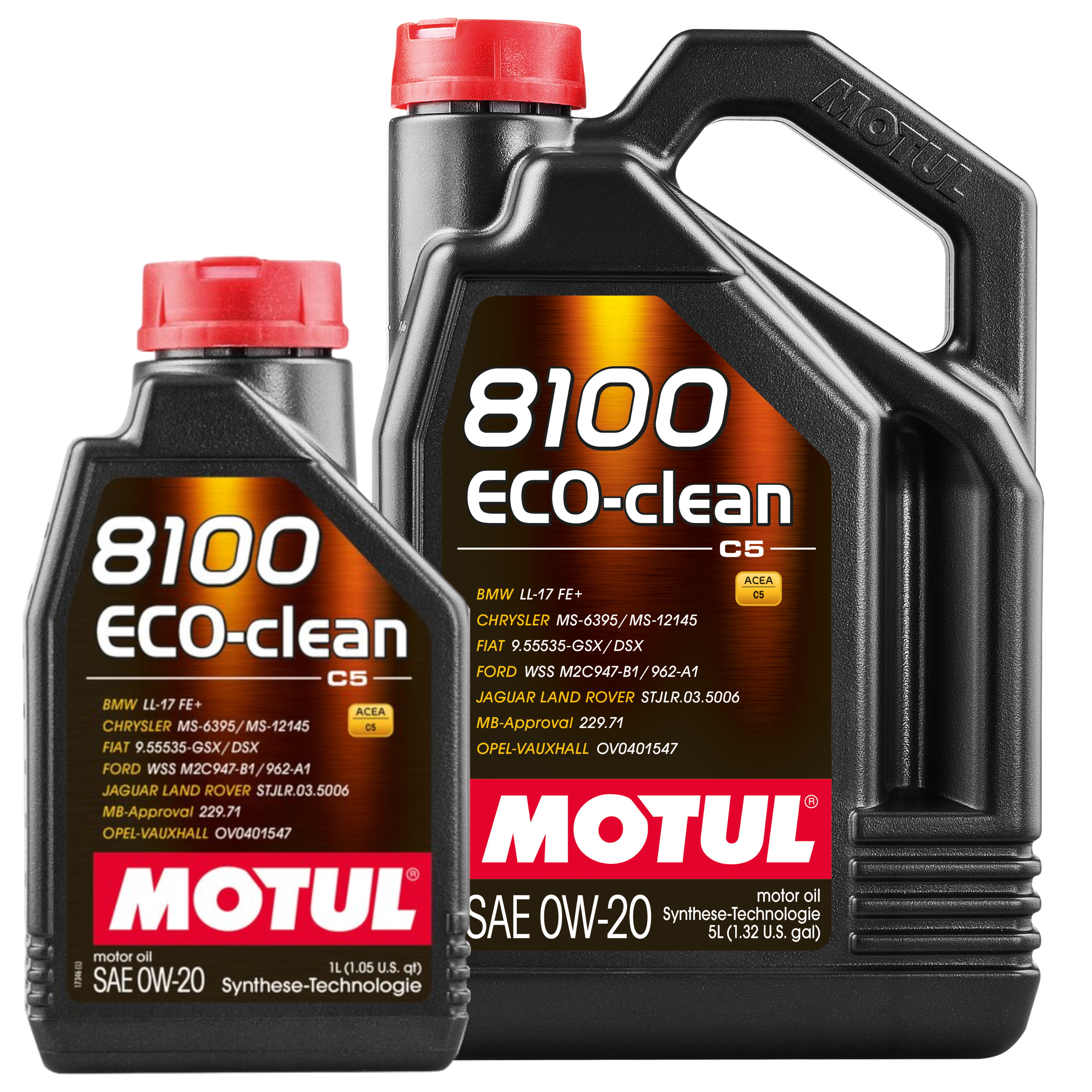 MOTUL PKW 8100 Eco-Clean 0W-20 Motor&ouml;l f&uuml;r Benzin & Diesel 5+1 Liter