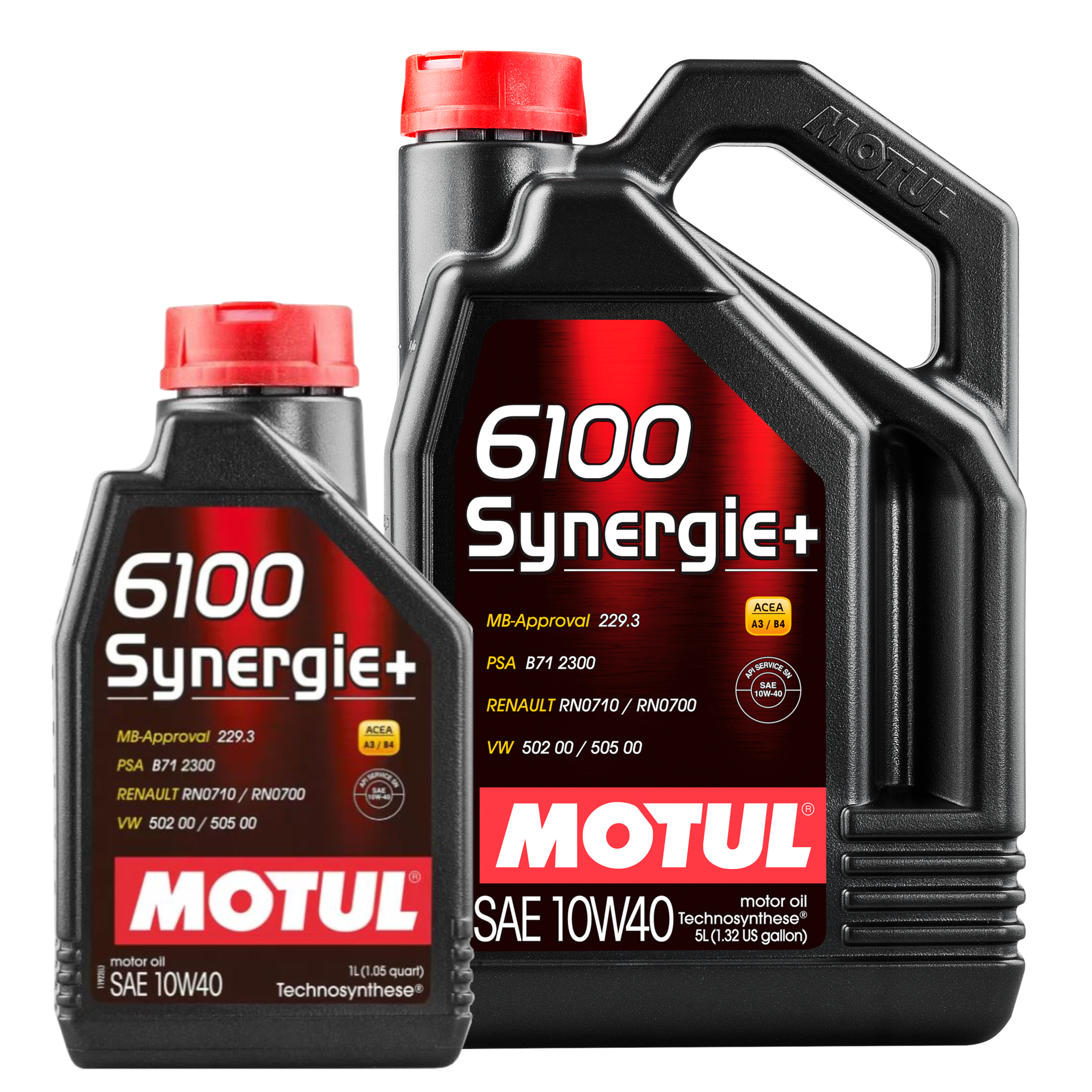 MOTUL PKW 6100 Synergie+ 10W-40 Motoren&ouml;l Leichtlauf synthtetisch 5+1 Liter