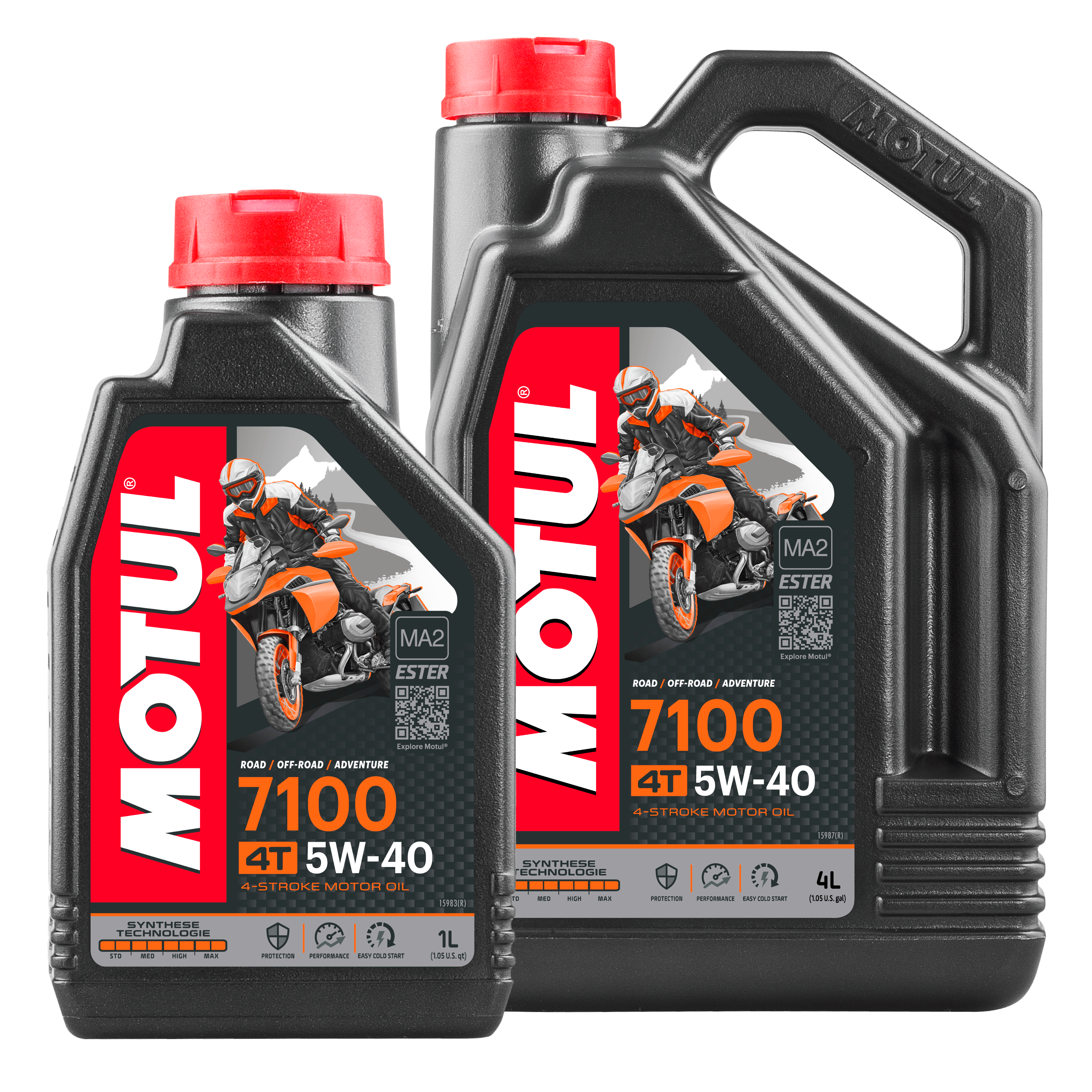 MOTUL Motorrad 7100 4T 5W-40 vollsynth. Hochleistungsmotor&ouml;l 4-Takt 4+1 Liter