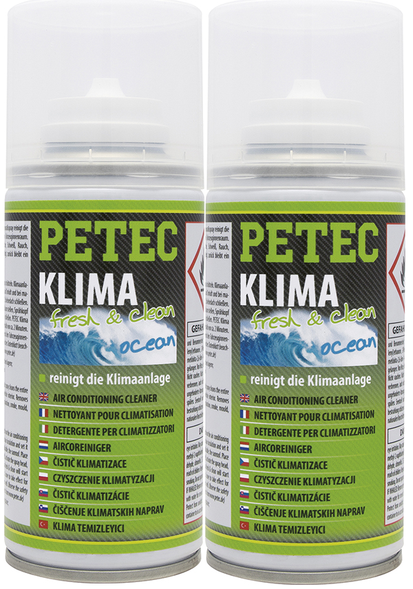 2x Klima Fresh & Clean Ocean Petec Klimaanlagenreiniger Desinfektion 300ml 71450