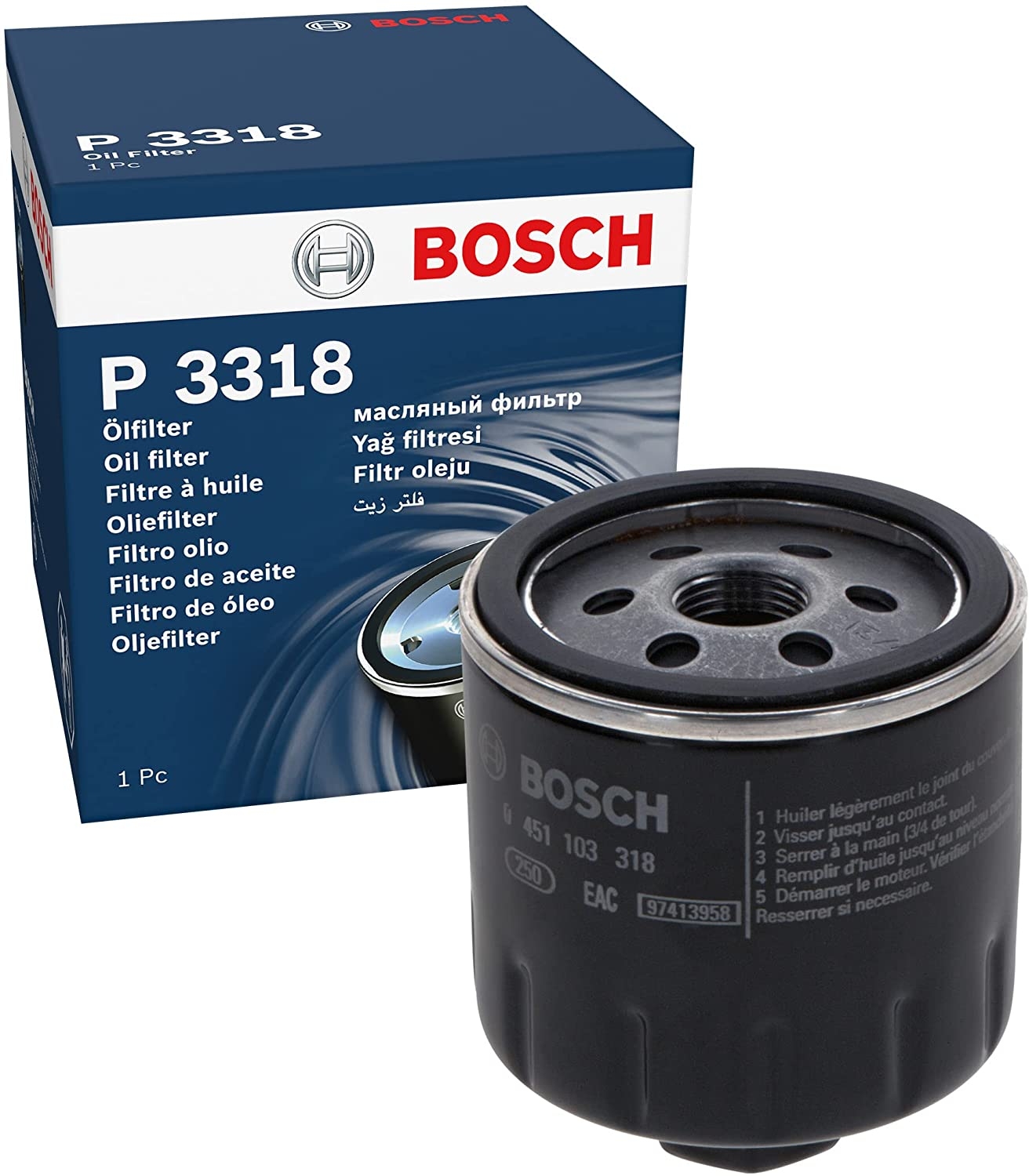 Bosch &Ouml;lfilter 0 451 103 318 f&uuml;r AUDI SEAT SKODA VW &Ouml;l Filter