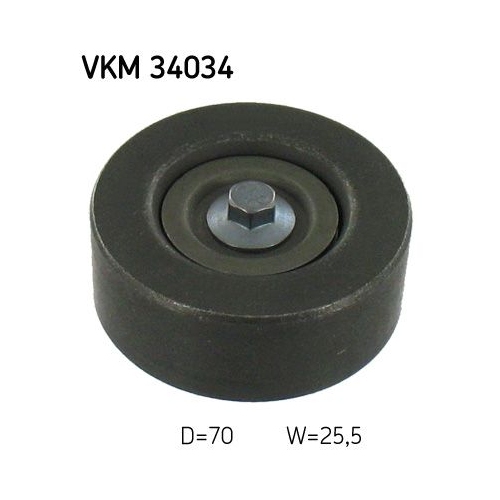 Umlenk-/F&uuml;hrungsrolle, Keilrippenriemen SKF VKM 34034 f&uuml;r FORD MAZDA, links