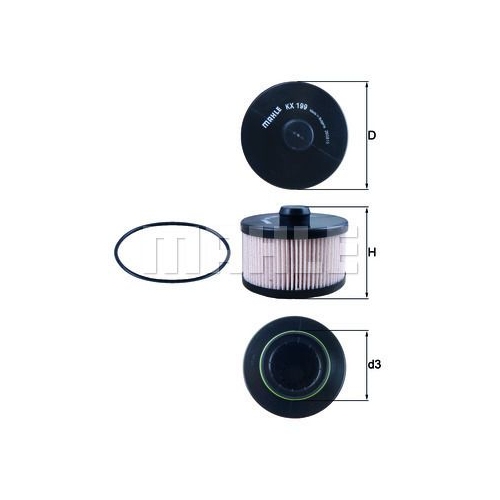 Kraftstofffilter KNECHT KX 199D f&uuml;r CHRYSLER FIAT MERCEDES-BENZ