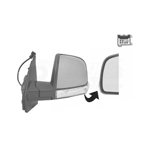 Au&szlig;enspiegel VAN WEZEL 1638807 * HAGUS * f&uuml;r FIAT OPEL, links