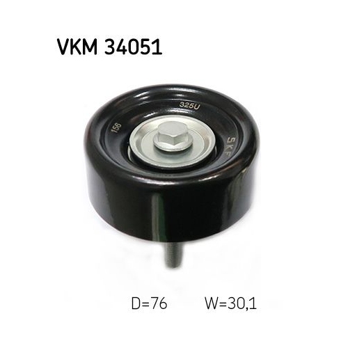 Umlenk-/F&uuml;hrungsrolle, Keilrippenriemen SKF VKM 34051 f&uuml;r FORD, links oben, oben