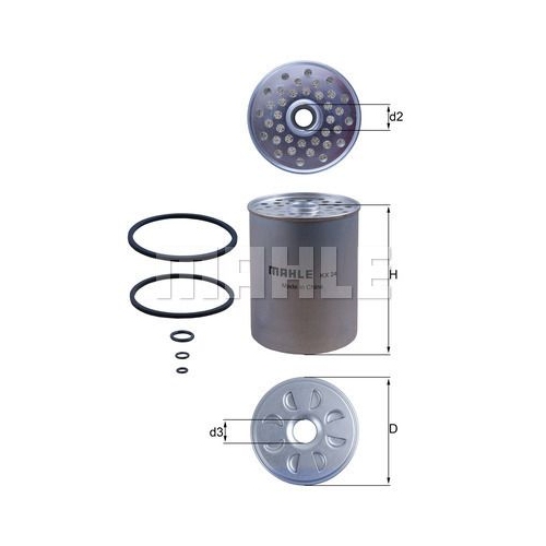 Kraftstofffilter KNECHT KX 24D f&uuml;r BEDFORD CITRO&Euml;N FIAT GMC IVECO PEUGEOT VOLVO