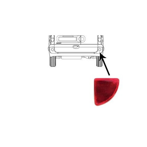 R&uuml;ckstrahler VAN WEZEL 4310940 f&uuml;r RENAULT, Sto&szlig;f&auml;nger, hinten rechts