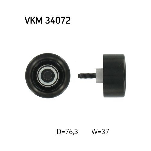 Umlenk-/F&uuml;hrungsrolle, Keilrippenriemen SKF VKM 34072 f&uuml;r FORD, rechts oben
