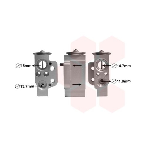 Expansionsventil, Klimaanlage VAN WEZEL 58001243 f&uuml;r VW VAG, vorne
