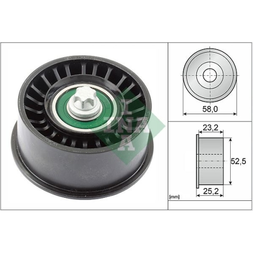 Umlenk-/F&uuml;hrungsrolle, Zahnriemen INA 532 0478 10 f&uuml;r OPEL SAAB VAUXHALL