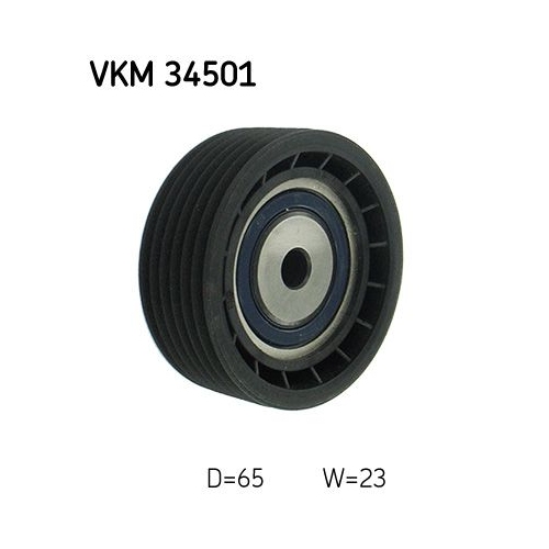 Umlenk-/F&uuml;hrungsrolle, Keilrippenriemen SKF VKM 34501 f&uuml;r SAAB, links oben