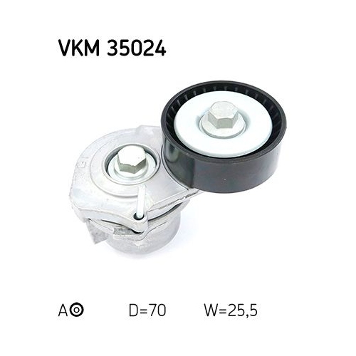 Spannrolle, Keilrippenriemen SKF VKM 35024 f&uuml;r OPEL VAUXHALL CHEVROLET, mitte