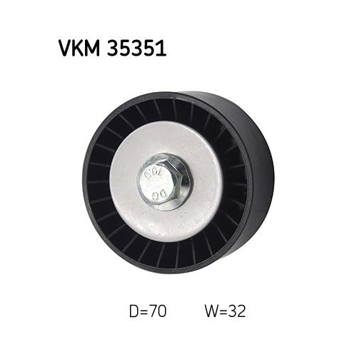 Umlenk-/F&uuml;hrungsrolle, Keilrippenriemen SKF VKM 35351 f&uuml;r OPEL VAUXHALL, mitte