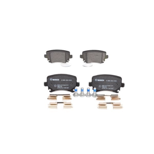 Bremsbelagsatz, Scheibenbremse BOSCH 0 986 494 595 f&uuml;r AUDI SEAT VW, Hinterachse