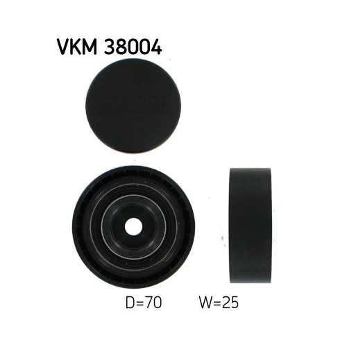 Umlenk-/F&uuml;hrungsrolle, Keilrippenriemen SKF VKM 38004 f&uuml;r AUDI BMW SEAT SKODA VW