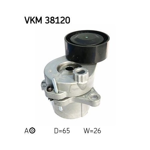 Spannrolle, Keilrippenriemen SKF VKM 38120 f&uuml;r MERCEDES-BENZ, links, mitte