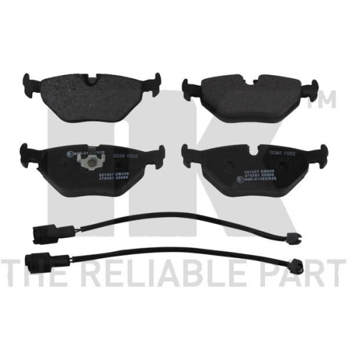 Bremsbelagsatz, Scheibenbremse NK 221507 f&uuml;r BMW, Hinterachse