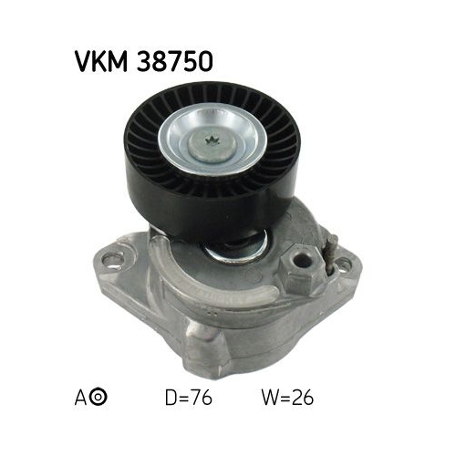 Spannrolle, Keilrippenriemen SKF VKM 38750 f&uuml;r MERCEDES-BENZ, rechts