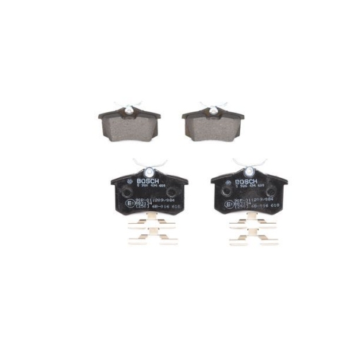 Bremsbelagsatz, Scheibenbremse BOSCH 0 986 494 600 f&uuml;r RENAULT VW, Hinterachse