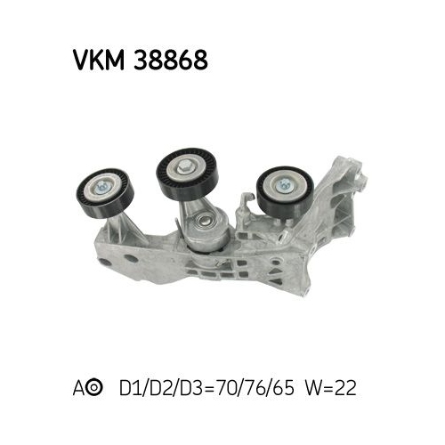 Spannrolle, Keilrippenriemen SKF VKM 38868 f&uuml;r MERCEDES-BENZ, rechts