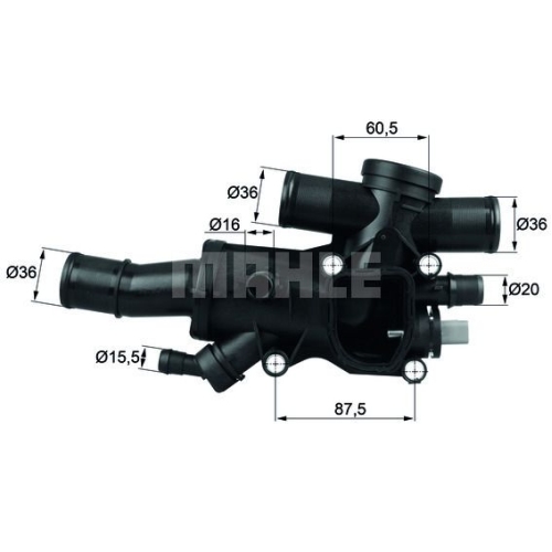 Thermostat, K&uuml;hlmittel MAHLE TH 44 83 f&uuml;r CITRO&Euml;N FIAT FORD PEUGEOT VOLVO