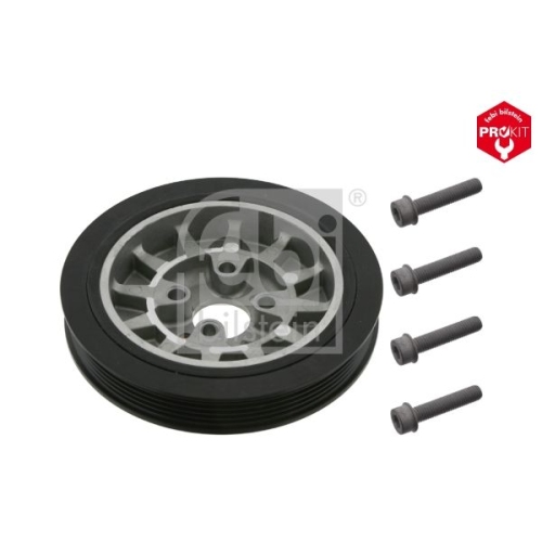 Febi Bilstein 36344 Riemenscheibe (entkoppelt) f&uuml;r Kurbelwelle, mit Schrauben , 1 St&uuml;ck
