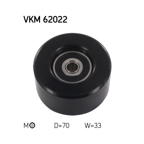 Spannrolle, Keilrippenriemen SKF VKM 62022 f&uuml;r NISSAN RENAULT, mitte rechts