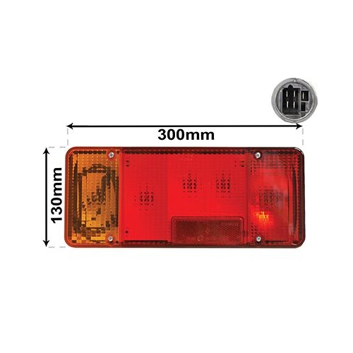 Heckleuchte VAN WEZEL 2810925 f&uuml;r IVECO, links