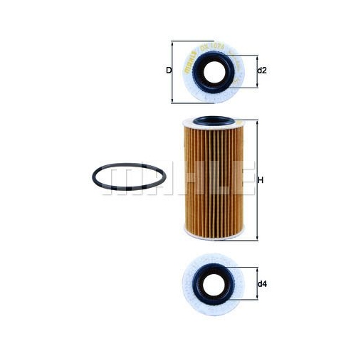 &Ouml;lfilter KNECHT OX 1076D f&uuml;r VAG