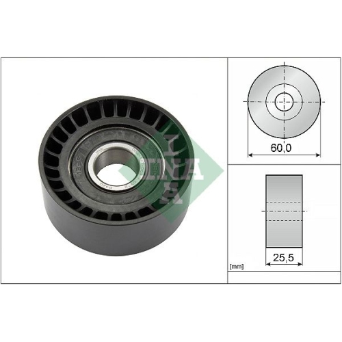 Umlenk-/F&uuml;hrungsrolle, Keilrippenriemen INA 532 0243 10 f&uuml;r FORD MITSUBISHI OPEL