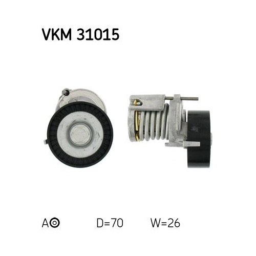 Spannrolle, Keilrippenriemen SKF VKM 31015 f&uuml;r AUDI SEAT SKODA VW, mitte, oben