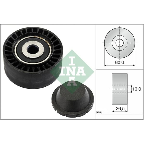Umlenk-/F&uuml;hrungsrolle, Keilrippenriemen INA 532 0331 10 f&uuml;r CITRO&Euml;N FIAT OPEL