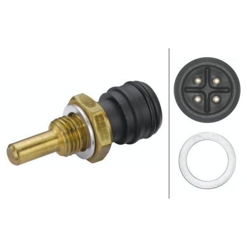Sensor, K&uuml;hlmitteltemperatur HELLA 6PT 009 107-841 f&uuml;r EVOBUS